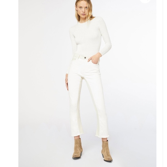 Frame Le Crop Mini Boot Crop Color Block - Picture 1 of 7